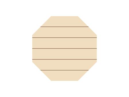 Tablero de madera de hormigón con rayas (25.4*25.4*1.5cm)