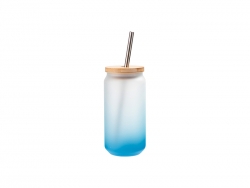 Sublimation Blanks 18oz/550ml Glass Mug Gradient Light Blue