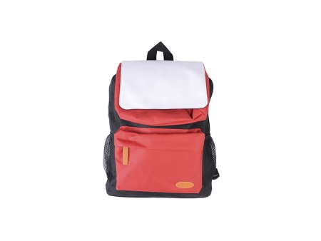 Sublimation Kids School Bag (Black w/ Red Pocket)