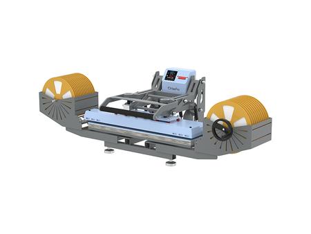Prensa Térmica para Cordão OtterPro com Alimentador (9,8&quot; x 39,3&quot; / 25 x 100 cm, Azul Claro)