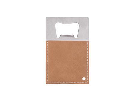 Abridor Botella Acero Inoxidable Cuero PU(Azul, 8.5*5.5cm)