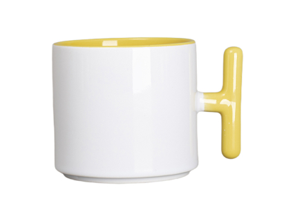 Sublimation 9oz Inner T-Handle Color Mug (Yellow)