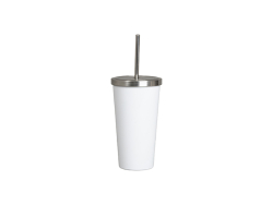 Sublimation 20oz Stainless Steel Tumbler with straw (White)