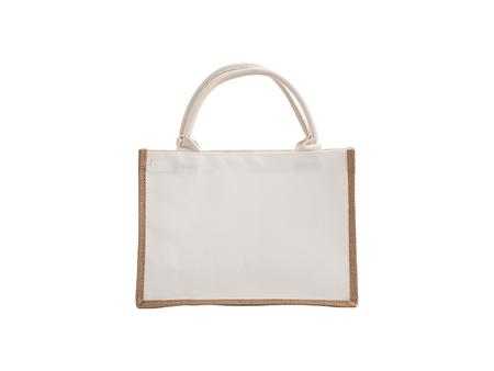 Saco de compras em lona de linho DTF (24 x 34 x 12 cm)