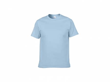 Sublimation Cotton T-Shirt-Light blue