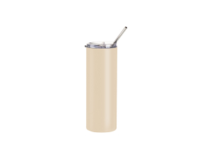 Sublimation 20oz/600ml Stainless Steel Tumbler with Straw &amp; Lid(Matte, Beige)