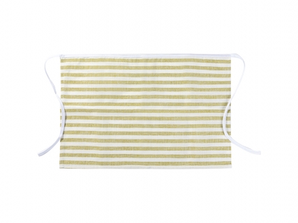Sublimation Blanks Adult Linen Waist Apron(41*60cm, Beige and Light Green)