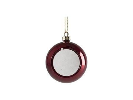 Adorno de bola de Navidad brillante de plástico de 8 cm sin insert (rojo)Cantidad mínima: 2000uds